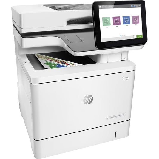 HP LaserJet M578c Laser Multifunction Printer-Color-Copier/Fax/Scanner-40 ppm Mono/Color Print-1200x1200 Print-Automatic Duplex Print-80000 Pages Monthly-650 sheets Input-Color Scanner-600 Optical Scan-Monochrome Fax-Gigabit Ethernet 7ZU87A#BGJ