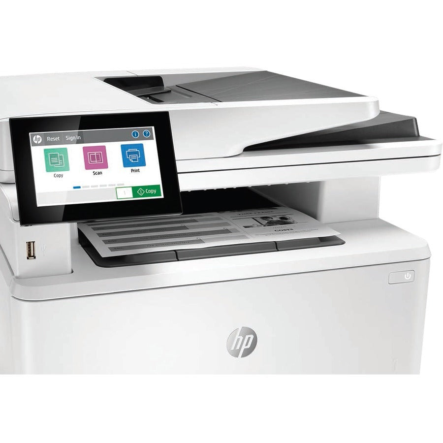 HP LaserJet M430f Laser Multifunction Printer-Monochrome-Copier/Fax/Scanner-42 ppm Mono Print-1200x1200 Print-Automatic Duplex Print-100000 Pages Monthly-350 sheets Input-Color Scanner-600 Optical Scan-Monochrome Fax-Gigabit Ethernet 3PZ55A#BGJ