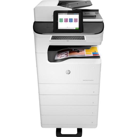 HP PageWide Enterprise 785z+ Page Wide Array Multifunction Printer-Color-Copier/Fax/Scanner-75 ppm Mono/75 ppm Color Print-2400x1200 dpi Print-Automatic Duplex Print-125000 Pages-650 sheets Input-600 dpi Optical Scan-Color Fax-Wireless LAN Z5G75A#B1H