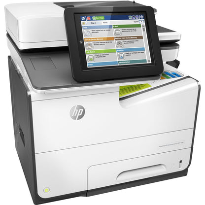 HP PageWide 586 586dn Page Wide Array Multifunction Printer-Color-Copier/Scanner-50 ppm Mono/50 ppm Color Print-2400x1200 Print-Automatic Duplex Print-80000 Pages Monthly-550 sheets Input-Color Scanner-600 Optical Scan-Gigabit Ethernet G1W39A#BGJ