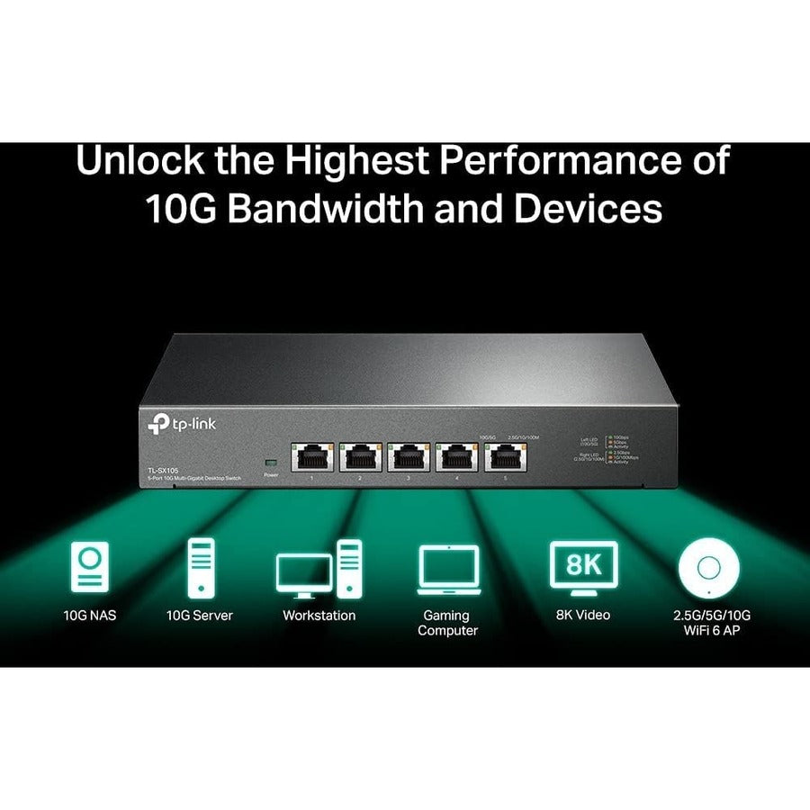 TP-Link 10G Multi-Gigabit Unmanaged Switch TL-SX105