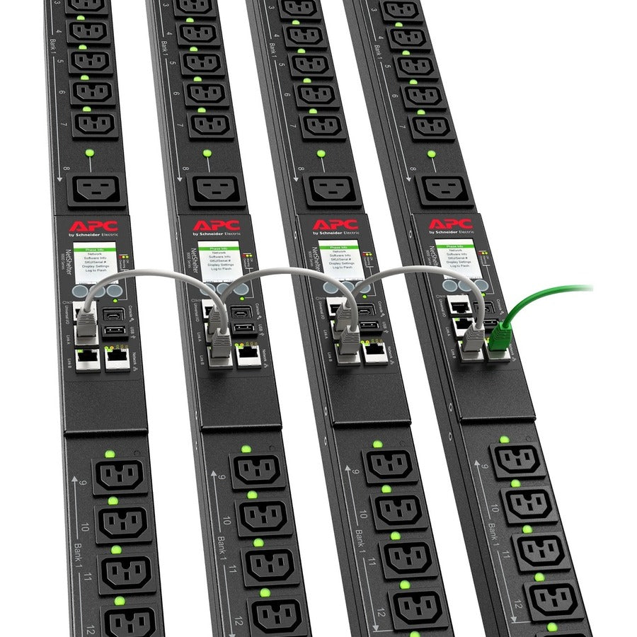 APC by Schneider Electric Rack PDU 9000 Switched, ZeroU, 20A, 208V, (21) C13/C15 & (3) C19/C21, L620 Cord APDU9959NA3