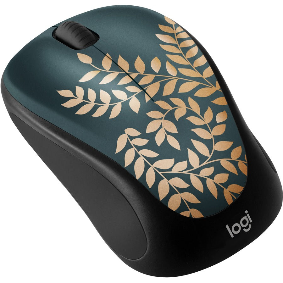 Logitech Design Collection Limited Edition Wireless Mouse with Colorful Designs - USB Unifying Receiver, 12 months AA Battery Life, Portable & Lightweight, Easy Plug & Play with Universal Compatibility - GOLDEN GARDEN 910-006117