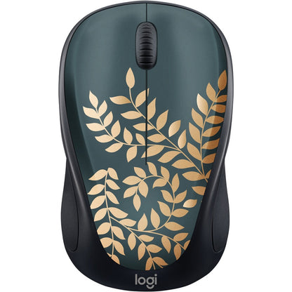 Logitech Design Collection Limited Edition Wireless Mouse with Colorful Designs - USB Unifying Receiver, 12 months AA Battery Life, Portable & Lightweight, Easy Plug & Play with Universal Compatibility - GOLDEN GARDEN 910-006117