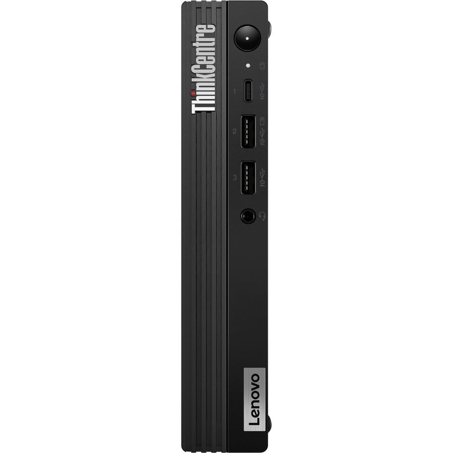 Lenovo ThinkCentre M80q Gen 3 11U1004AUS Desktop Computer - Intel Core i7 12th Gen i7-12700T Dodeca-core (12 Core) 1.40 GHz - 16 GB RAM DDR5 SDRAM - 256 GB M.2 PCI Express NVMe 4.0 x4 SSD - Tiny - Black 11U1004AUS