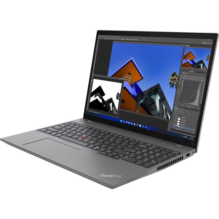 Lenovo ThinkPad T16 Gen 1 21BV00GGUS 16" Touchscreen Notebook - WUXGA - 1920 x 1200 - Intel Core i7 12th Gen i7-1270P Dodeca-core (12 Core) 2.20 GHz - 16 GB Total RAM - 16 GB On-board Memory - 512 GB SSD - Storm Gray 21BV00GGUS