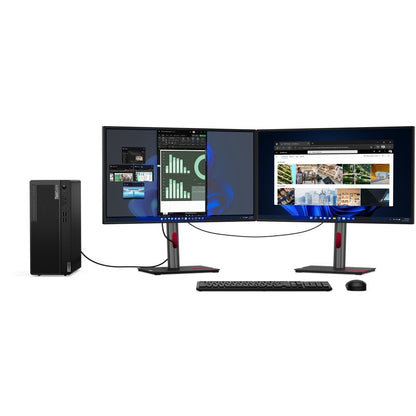 Lenovo ThinkCentre M80t Gen 3 11TE0010US Desktop Computer - Intel Core i5 12th Gen i5-12500 Hexa-core (6 Core) 3 GHz - 8 GB RAM DDR5 SDRAM - 256 GB NVMe M.2 PCI Express PCI Express NVMe 4.0 x4 SSD - Tower - Black 11TE0010US