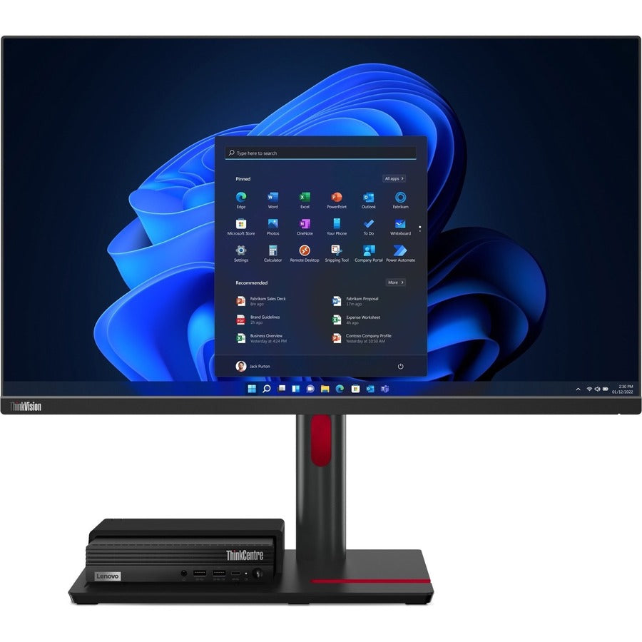 Lenovo ThinkCentre M80q Gen 3 11U10042US Desktop Computer - Intel Core i5 12th Gen i5-12500T Hexa-core (6 Core) 2 GHz - 8 GB RAM DDR5 SDRAM - 256 GB M.2 PCI Express NVMe 4.0 x4 SSD - Tiny - Black 11U10042US