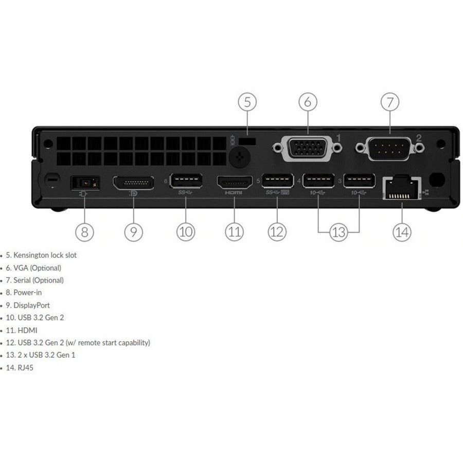 Lenovo ThinkCentre M80q 11QA0009CA Desktop Computer - Intel Core i5 10th Gen i5-10500T Hexa-core (6 Core) 2.30 GHz - 16 GB RAM DDR4 SDRAM - 256 GB PCI Express NVMe SSD - Tiny 11QA0009CA