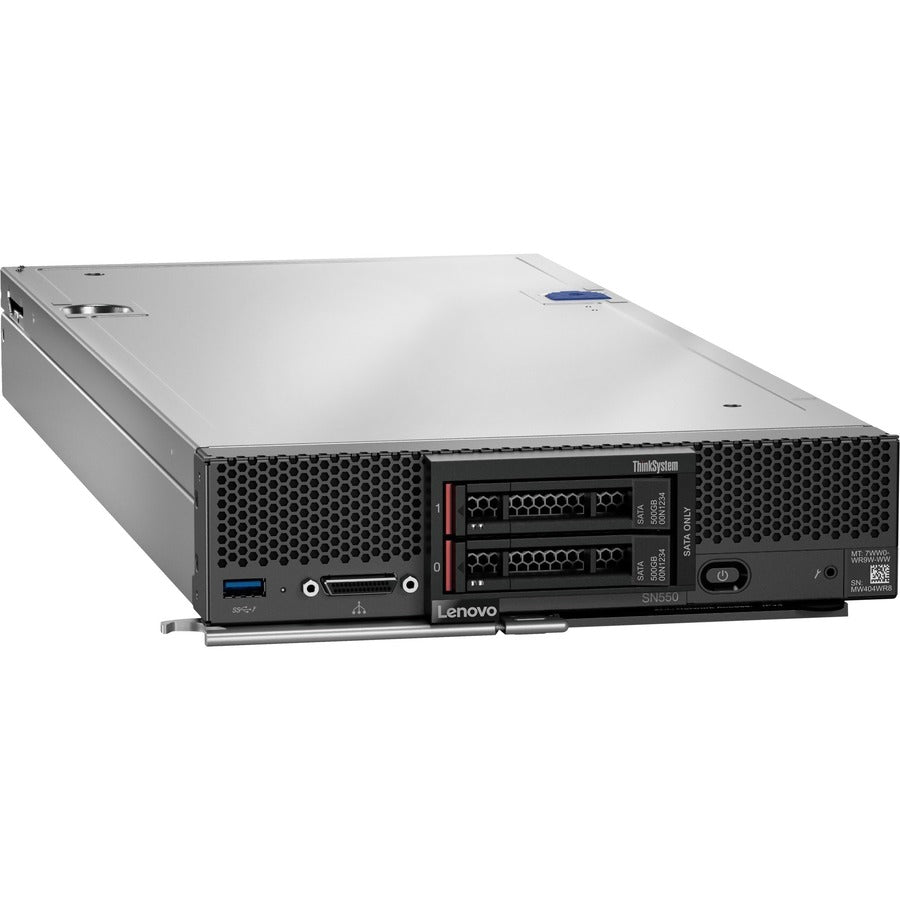 Lenovo ThinkSystem SN550 7X16A07MNA Blade Server - 1 x Intel Xeon Silver 4208 2.10 GHz - 32 GB RAM - Serial ATA/600, Serial Attached SCSI (SAS) Controller 7X16A07MNA