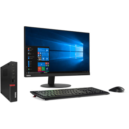 Lenovo ThinkCentre M720q 10T70054US Desktop Computer - Intel Core i3 8th Gen i3-8100T 3.10 GHz - 4 GB RAM DDR4 SDRAM - 500 GB HDD - Tiny - Raven Black 10T70054US