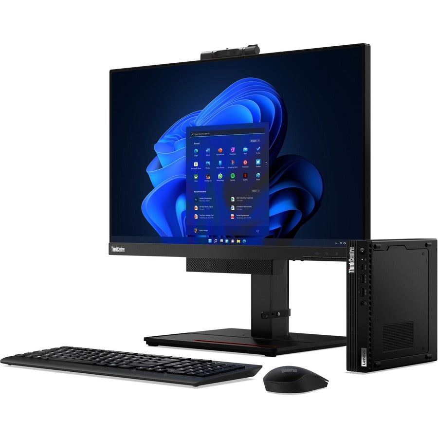 Lenovo ThinkCentre M90q Gen 3 11U5005FCA Desktop Computer - Intel Core i7 12th Gen i7-12700 Dodeca-core (12 Core) - 16 GB RAM DDR5 SDRAM - 512 GB NVMe M.2 PCI Express PCI Express NVMe 4.0 x4 SSD - Tiny - Black 11U5005FCA