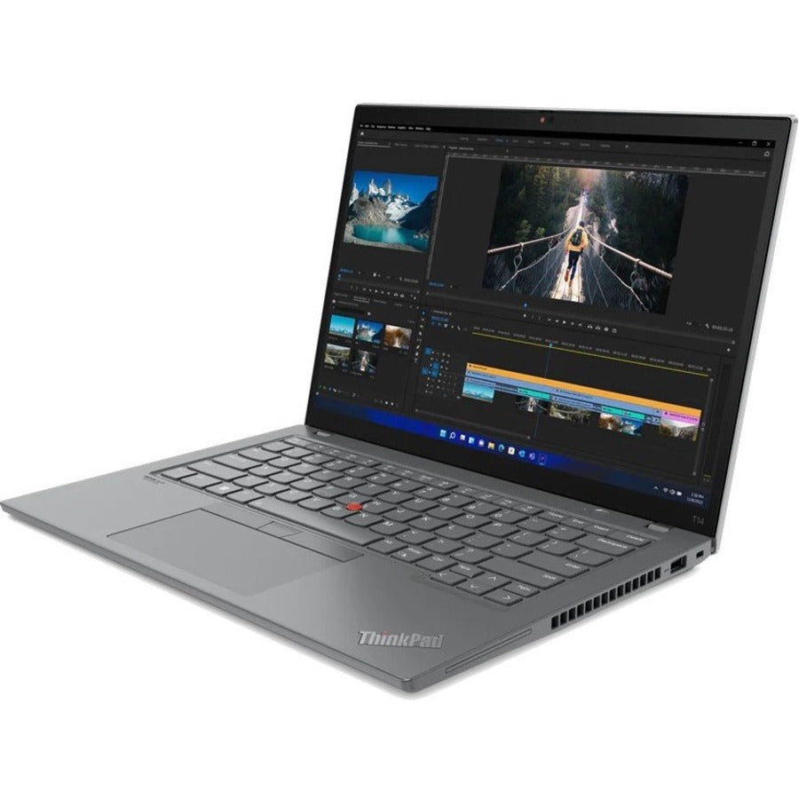 Lenovo ThinkPad T14 Gen 3 21AH00LLUS 14" Notebook - WUXGA - 1920 x 1200 - Intel Core i5 12th Gen i5-1245U Deca-core (10 Core) - 16 GB Total RAM - 16 GB On-board Memory - 512 GB SSD - Storm Gray 21AH00LLUS