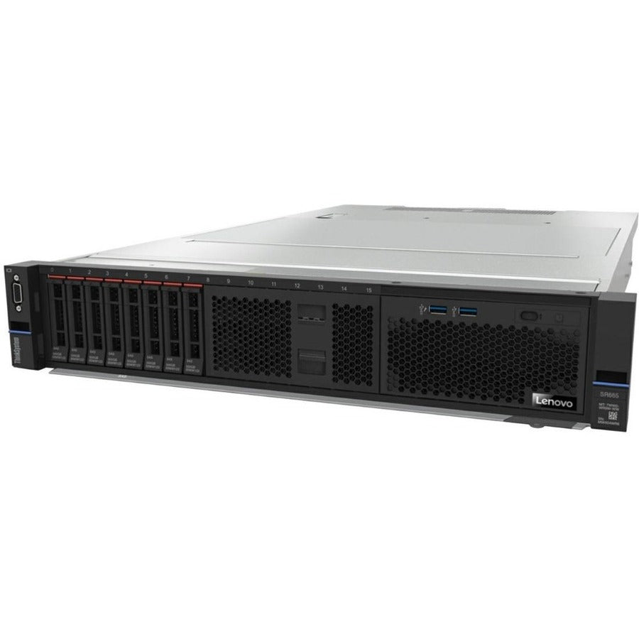 Lenovo ThinkSystem SR665 7D2VA04FNA 2U Rack Server - 1 x AMD EPYC 7282 2.40 GHz - 32 GB RAM - Serial ATA, 12Gb/s SAS Controller 7D2VA04FNA