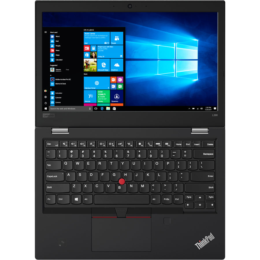 Lenovo ThinkPad L380 20M5004FUS 13.3" Touchscreen Notebook - 1920 x 1080 - Intel Core i5 8th Gen i5-8250U Quad-core (4 Core) 1.60 GHz - 8 GB Total RAM - 256 GB SSD - Graphite Black 20M5004FUS