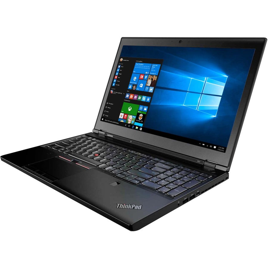 Lenovo ThinkPad P51 20HH000CUS 15.6" Mobile Workstation - 3840 x 2160 - Intel Core i7 7th Gen i7-7820HQ Quad-core (4 Core) 2.90 GHz - 16 GB Total RAM - 512 GB SSD - Black 20HH000CUS