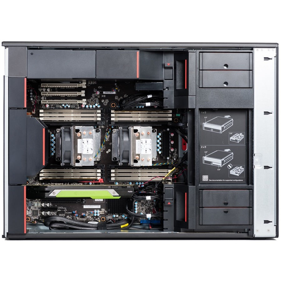 Lenovo ThinkStation P920 30BC007KUS Workstation - 1 x Intel Xeon Silver Deca-core (10 Core) 4210R 2.40 GHz - 32 GB DDR4 SDRAM RAM - 512 GB SSD - Tower 30BC007KUS