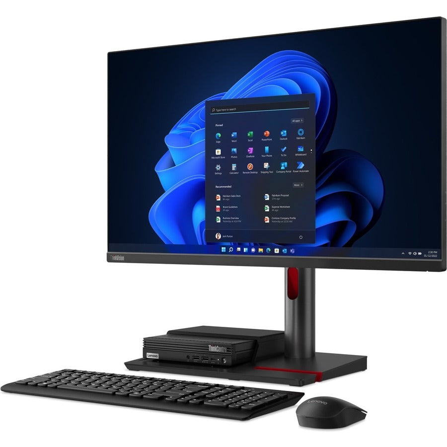 Lenovo ThinkCentre M90q Gen 3 11U50051US Desktop Computer - Intel Core i5 12th Gen i5-12500 Hexa-core (6 Core) 3 GHz - 16 GB RAM DDR5 SDRAM - 256 GB M.2 PCI Express NVMe 4.0 x4 SSD - Tiny - Black 11U50051US