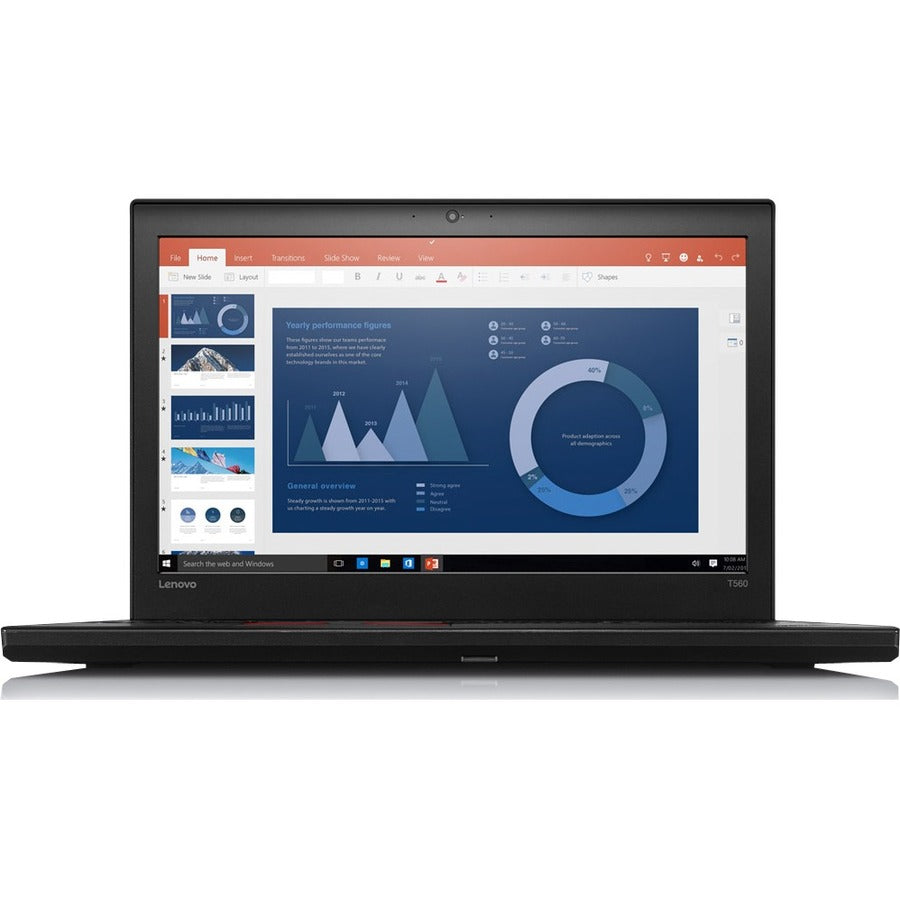 Lenovo ThinkPad T560 20FH001TUS 15.6" Notebook - 1920 x 1080 - Intel Core i7 6th Gen i7-6600U Dual-core (2 Core) 2.60 GHz - 8 GB Total RAM - 256 GB SSD - Black 20FH001TUS