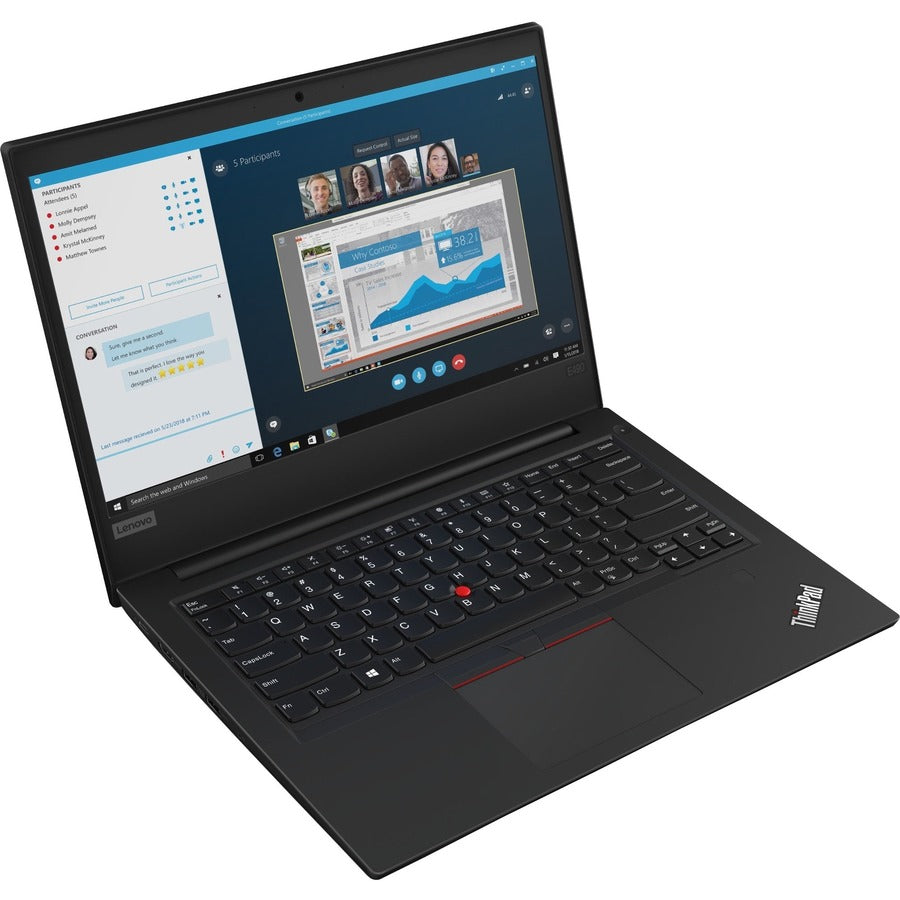 Lenovo ThinkPad E490 20N8006XUS 14" Notebook - 1920 x 1080 - Intel Core i5 8th Gen i5-8265U Quad-core (4 Core) 1.60 GHz - 8 GB Total RAM - 1 TB HDD - Black 20N8006XUS