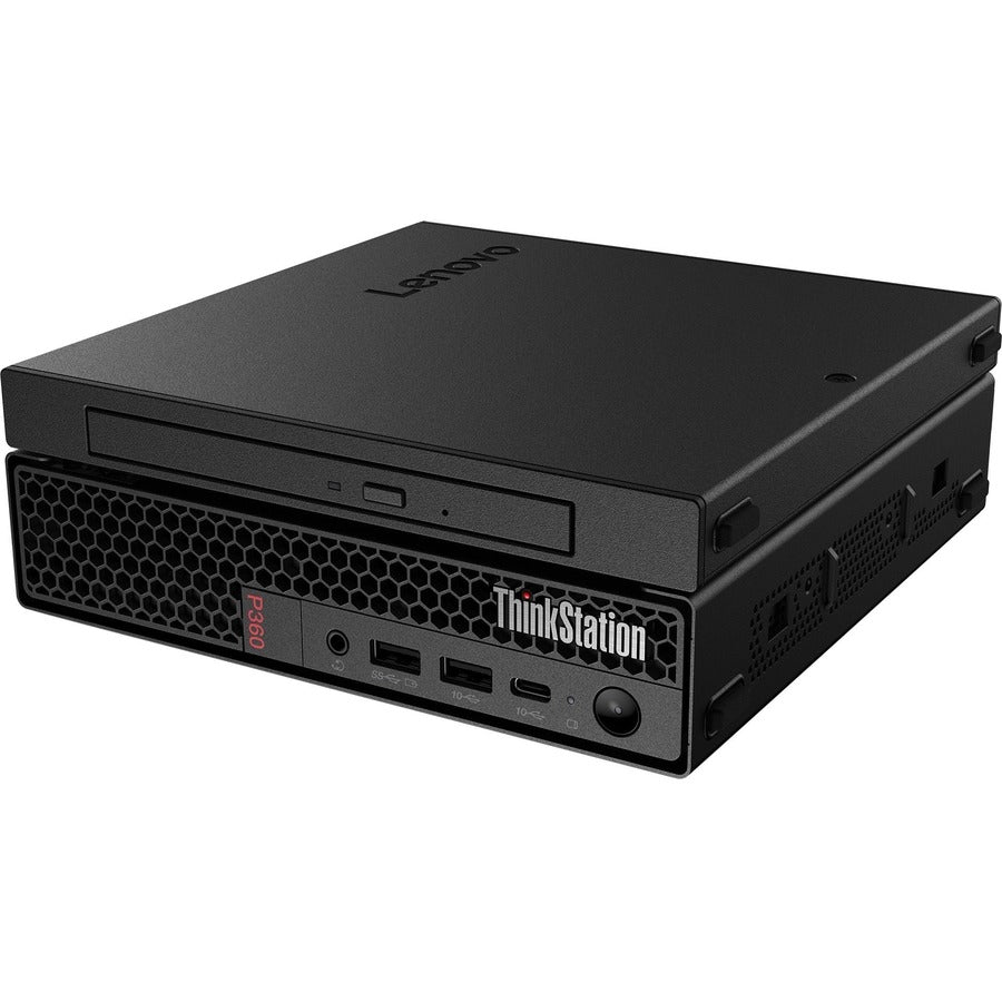 Lenovo ThinkStation P360 30FA005PUS Workstation - 1 x Intel Core i5 Hexa-core (6 Core) i5-12500T 12th Gen 2 GHz - 16 GB DDR5 SDRAM RAM - 512 TB SSD - Tiny - Black 30FA005PUS