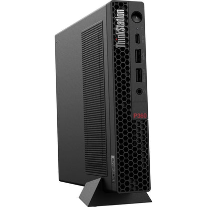 Lenovo ThinkStation P360 30FA005PUS Workstation - 1 x Intel Core i5 Hexa-core (6 Core) i5-12500T 12th Gen 2 GHz - 16 GB DDR5 SDRAM RAM - 512 TB SSD - Tiny - Black 30FA005PUS