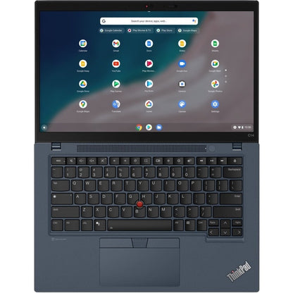 Lenovo ThinkPad C14 Gen 1 21C9000JUS 14" Chromebook - Full HD - 1920 x 1080 - Intel Core i5 12th Gen i5-1245U Deca-core (10 Core) - 8 GB Total RAM - 8 GB On-board Memory - 256 GB SSD - Abyss Blue 21C9000JUS