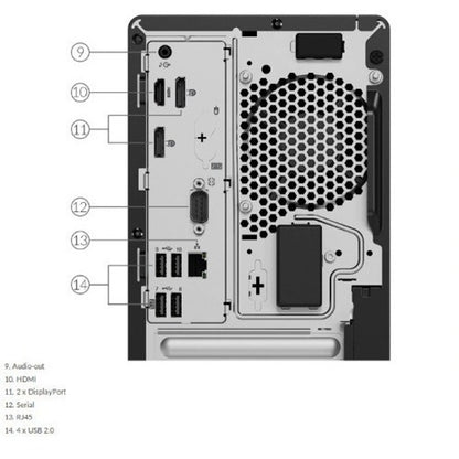 Lenovo ThinkCentre M70t 11DA0015US Desktop Computer - Intel Core i5 10th Gen i5-10400 Hexa-core (6 Core) 2.90 GHz - 16 GB RAM DDR4 SDRAM - 1 TB SSD - Tower 11DA0015US