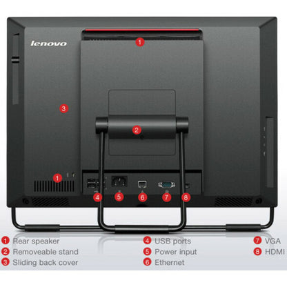 Lenovo ThinkCentre M72z 3538A7F All-in-One Computer - Intel Celeron G470 2 GHz - 2 GB RAM DDR3 SDRAM - 8 GB SSD - Desktop - Business Black 3538A7F