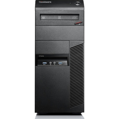 Lenovo ThinkCentre M93p 10A7003RCA Desktop Computer - Intel Core i5 4th Gen i5-4590 Quad-core (4 Core) 3.30 GHz - 8 GB RAM DDR3 SDRAM - 256 GB Serial ATA/600 SSD - Mini-tower - Business Black 10A7003RCA