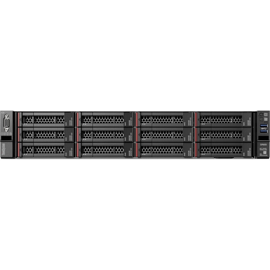 Lenovo ThinkSystem SR655 7Z01A04GNA 2U Rack Server - 1 x AMD EPYC 7282 2.40 GHz - 16 GB RAM - Serial ATA/600 Controller 7Z01A04GNA