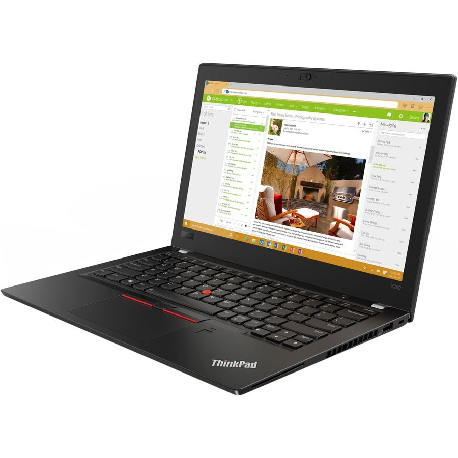 Lenovo ThinkPad X280 20KF0020US 12.5" Touchscreen Ultrabook - 1920 x 1080 - Intel Core i7 8th Gen i7-8550U Quad-core (4 Core) 1.80 GHz - 8 GB Total RAM - 256 GB SSD - Black 20KF0020US