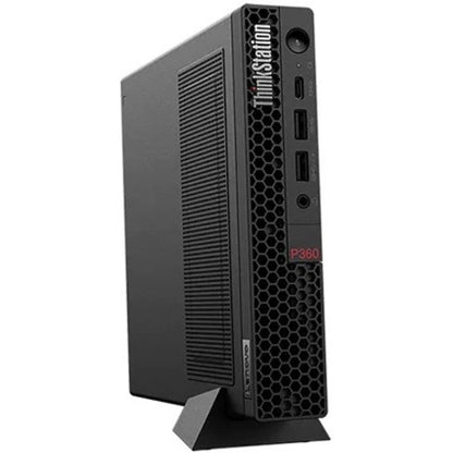 Lenovo ThinkStation P360 30FA005TUS Workstation - 1 x Intel Core i7 Dodeca-core (12 Core) i7-12700T 12th Gen 1.40 GHz - 32 GB DDR5 SDRAM RAM - 1 TB SSD - Tiny - Black 30FA005TUS