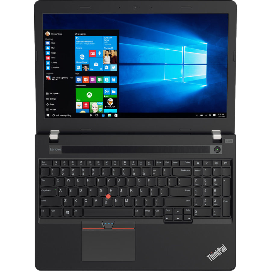 Lenovo ThinkPad E570 20H500A9CA 15.6" Notebook - 1920 x 1080 - Intel Core i5 7th Gen i5-7200U Dual-core (2 Core) 2.50 GHz - 8 GB Total RAM - 180 GB SSD - Black 20H500A9CA