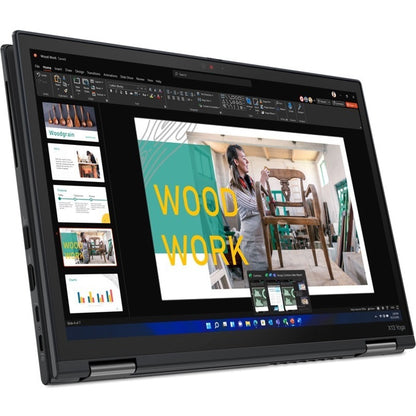 Lenovo ThinkPad X13 Yoga Gen 3 21AW002NUS 13.3" Touchscreen Convertible 2 in 1 Notebook - WUXGA - 1920 x 1200 - Intel Core i7 12th Gen i7-1255U Deca-core (10 Core) - 16 GB Total RAM - 16 GB On-board Memory - 256 GB SSD - Thunder Black 21AW002NUS