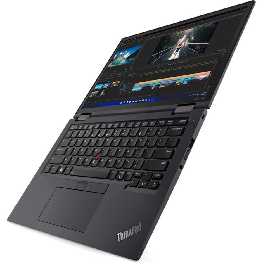 Lenovo ThinkPad X13 Yoga Gen 3 21AW002NUS 13.3" Touchscreen Convertible 2 in 1 Notebook - WUXGA - 1920 x 1200 - Intel Core i7 12th Gen i7-1255U Deca-core (10 Core) - 16 GB Total RAM - 16 GB On-board Memory - 256 GB SSD - Thunder Black 21AW002NUS