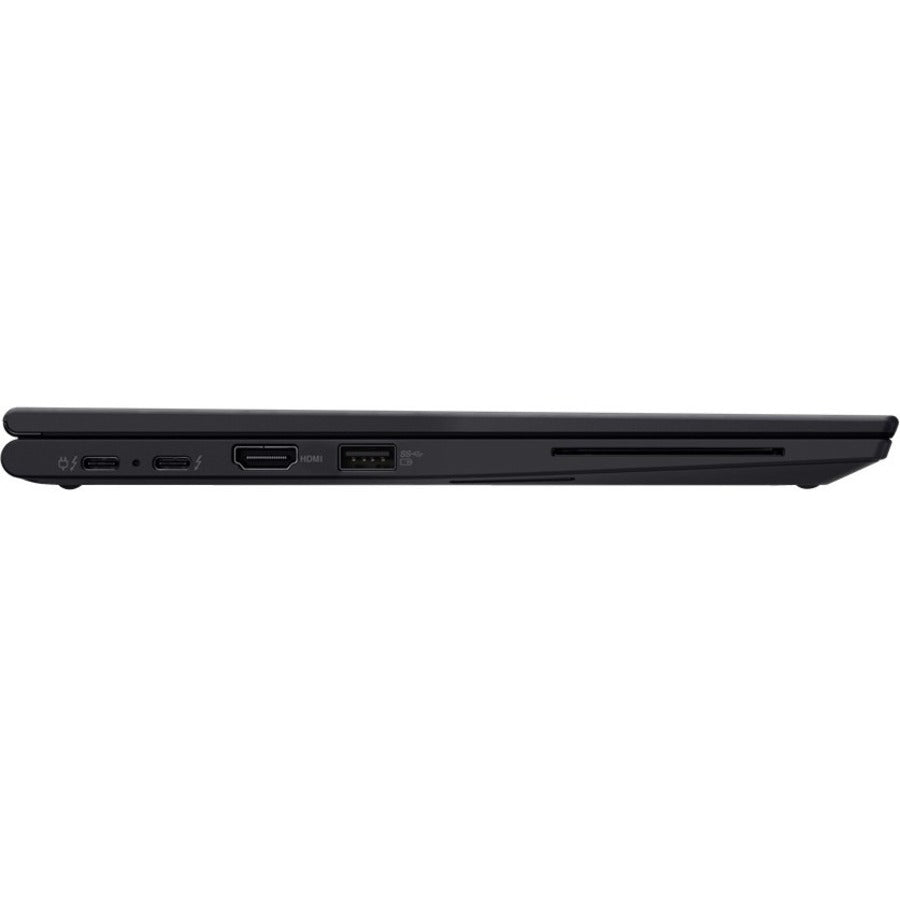 Lenovo ThinkPad X13 Yoga Gen 3 21AW002NUS 13.3" Touchscreen Convertible 2 in 1 Notebook - WUXGA - 1920 x 1200 - Intel Core i7 12th Gen i7-1255U Deca-core (10 Core) - 16 GB Total RAM - 16 GB On-board Memory - 256 GB SSD - Thunder Black 21AW002NUS