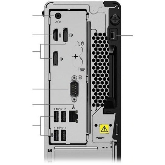 Lenovo ThinkCentre M80s 11CU003FUS Desktop Computer - Intel Core i5 10th Gen i5-10500 Hexa-core (6 Core) 3.10 GHz - 16 GB RAM DDR4 SDRAM - 256 GB M.2 PCI Express NVMe x4 SSD - Small Form Factor - Black 11CU003FUS