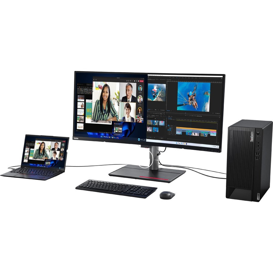 Lenovo ThinkCentre M90t Gen 3 11TN003RUS Desktop Computer - Intel Core i5 12th Gen i5-12500 Hexa-core (6 Core) 3 GHz - 16 GB RAM DDR5 SDRAM - 256 GB M.2 PCI Express NVMe 4.0 x4 SSD - Tower - Black 11TN003RUS