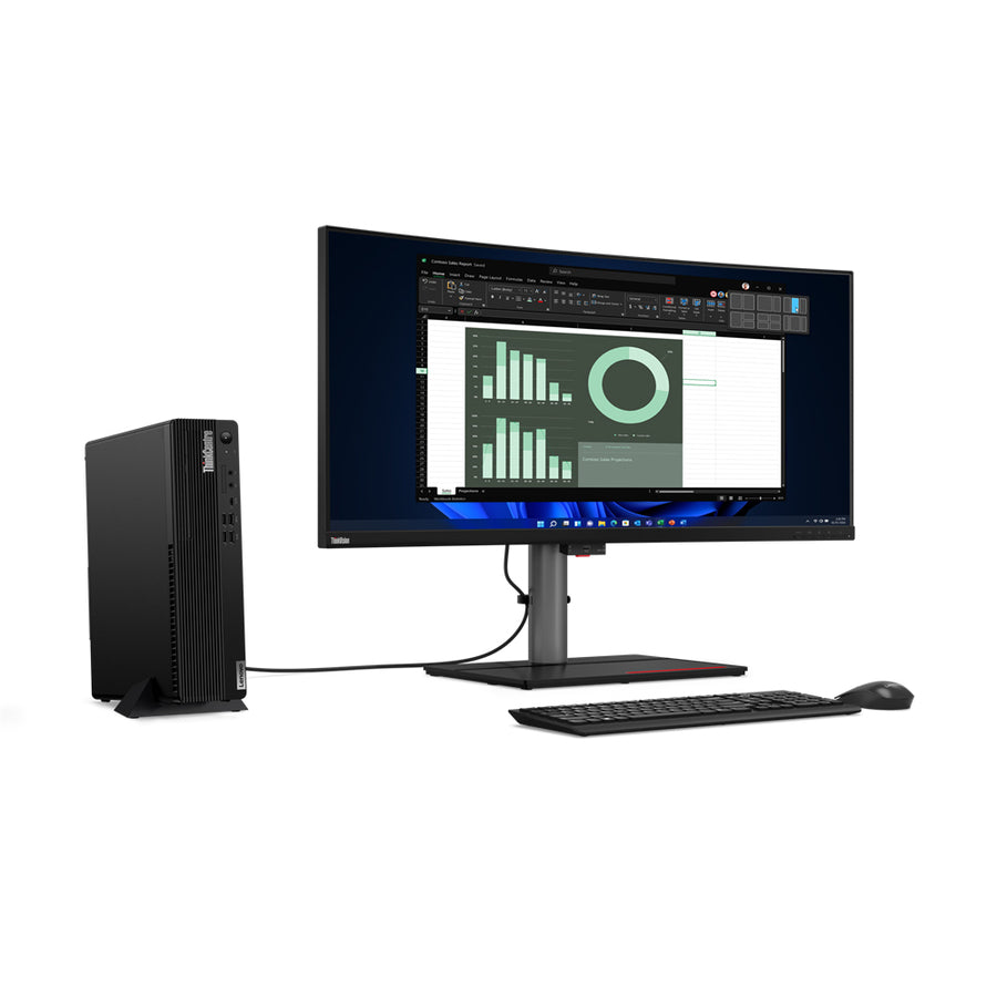 Lenovo ThinkCentre M80s Gen 3 11TG001XUS Desktop Computer - Intel Core i7 12th Gen i7-12700 Dodeca-core (12 Core) - 16 GB RAM DDR5 SDRAM - 1 TB NVMe M.2 PCI Express PCI Express NVMe 4.0 x4 SSD - Small Form Factor - Black 11TG001XUS