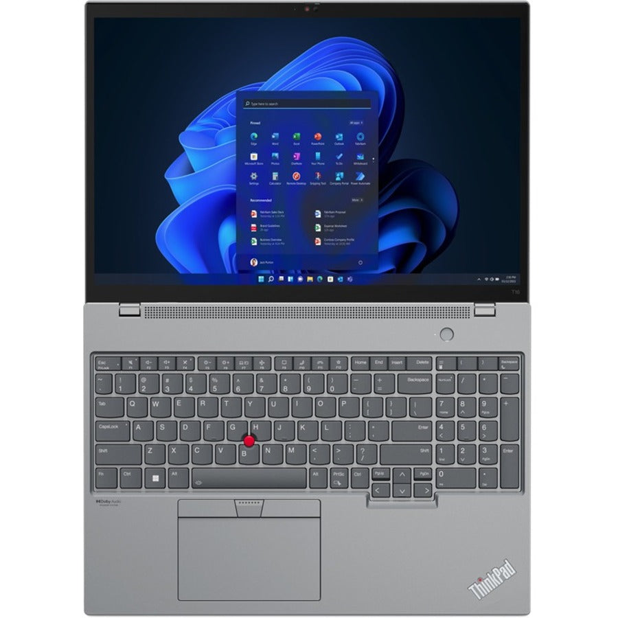 Lenovo ThinkPad T16 Gen 1 21CH0007US 16" Notebook - WUXGA - 1920 x 1200 - AMD Ryzen 5 PRO 6650U Hexa-core (6 Core) 2.90 GHz - 16 GB Total RAM - 256 GB SSD - Storm Gray 21CH0007US