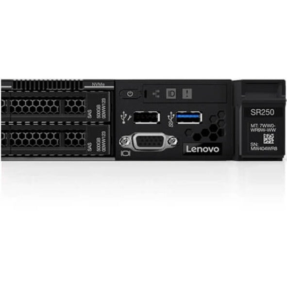 Lenovo ThinkSystem SR250 7Y51A04RNA 1U Rack Server - 1 x Intel Xeon E-2236 3.40 GHz - 8 GB RAM - Serial ATA/600 Controller 7Y51A04RNA