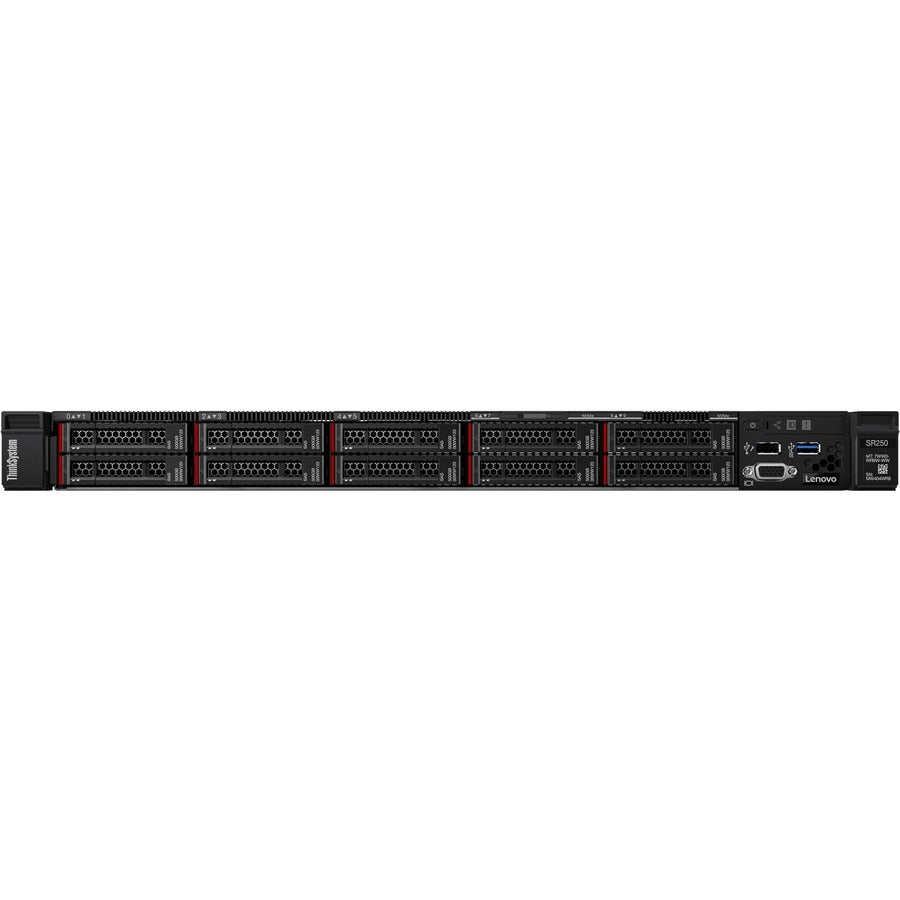 Lenovo ThinkSystem SR250 7Y51A04RNA 1U Rack Server - 1 x Intel Xeon E-2236 3.40 GHz - 8 GB RAM - Serial ATA/600 Controller 7Y51A04RNA