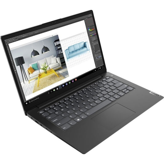 Lenovo V14 G2 ALC 82KC00GUUS 14" Notebook - Full HD - 1920 x 1080 - AMD Ryzen 5 5500U Hexa-core (6 Core) 2.10 GHz - 8 GB Total RAM - 4 GB On-board Memory - 256 GB SSD - Black 82KC00GUUS