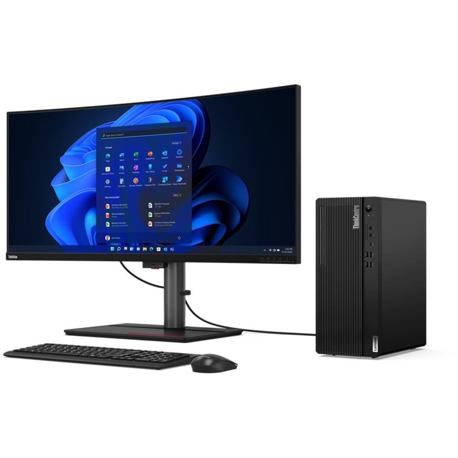 Lenovo ThinkCentre M80t Gen 3 11TE000NCA Desktop Computer - Intel Core i7 12th Gen i7-12700 Dodeca-core (12 Core) - 16 GB RAM DDR5 SDRAM - 1 TB NVMe M.2 PCI Express PCI Express NVMe 3.0 x2 SSD - Tower - Black 11TE000NCA