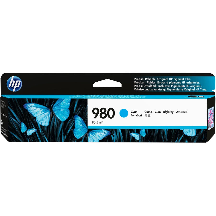 HP 980 (D8J07A) Original Inkjet Ink Cartridge - Single Pack - Cyan - 1 Each D8J07A