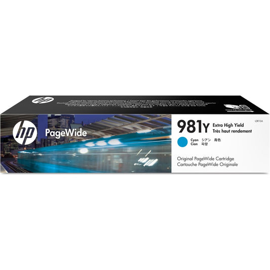 HP 981Y (L0R13A) Original Extra High Yield Page Wide Ink Cartridge - Cyan - 1 Each L0R13A