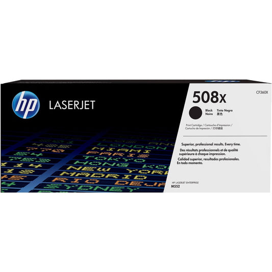 HP 508X (CF360X) Original High Yield Laser Toner Cartridge - Single Pack - Black - 1 Each CF360X