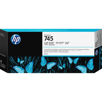 HP 745 (F9K04A) Original High Yield Inkjet Ink Cartridge - Photo Black - 1 Each F9K04A