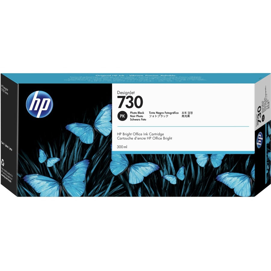 HP 730 Original High Yield Inkjet Ink Cartridge - Photo Black Pack P2V73A